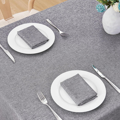 Veblandy Rectangle Tablecloth Waterproof Linen Textured Table Cloth Stain and Wrinkle Resistant Washable, Decorative Fabric Table Cover for Dining, Party and Camping (Sage Green, 52 * 70)