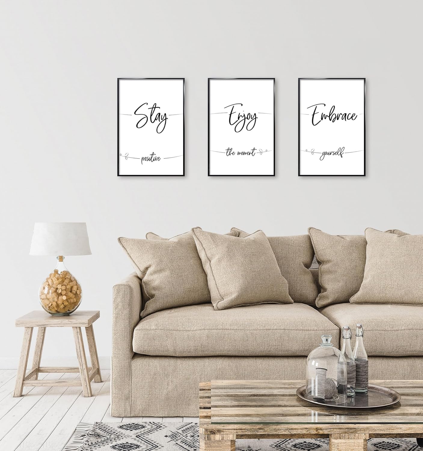 ELSKER&HOME 22.375 x 34 Poster Frame 3 Pack, Black Picture Frame for Horizontal or Vertical Wall Mounting, Sturdy and Scratch-proof