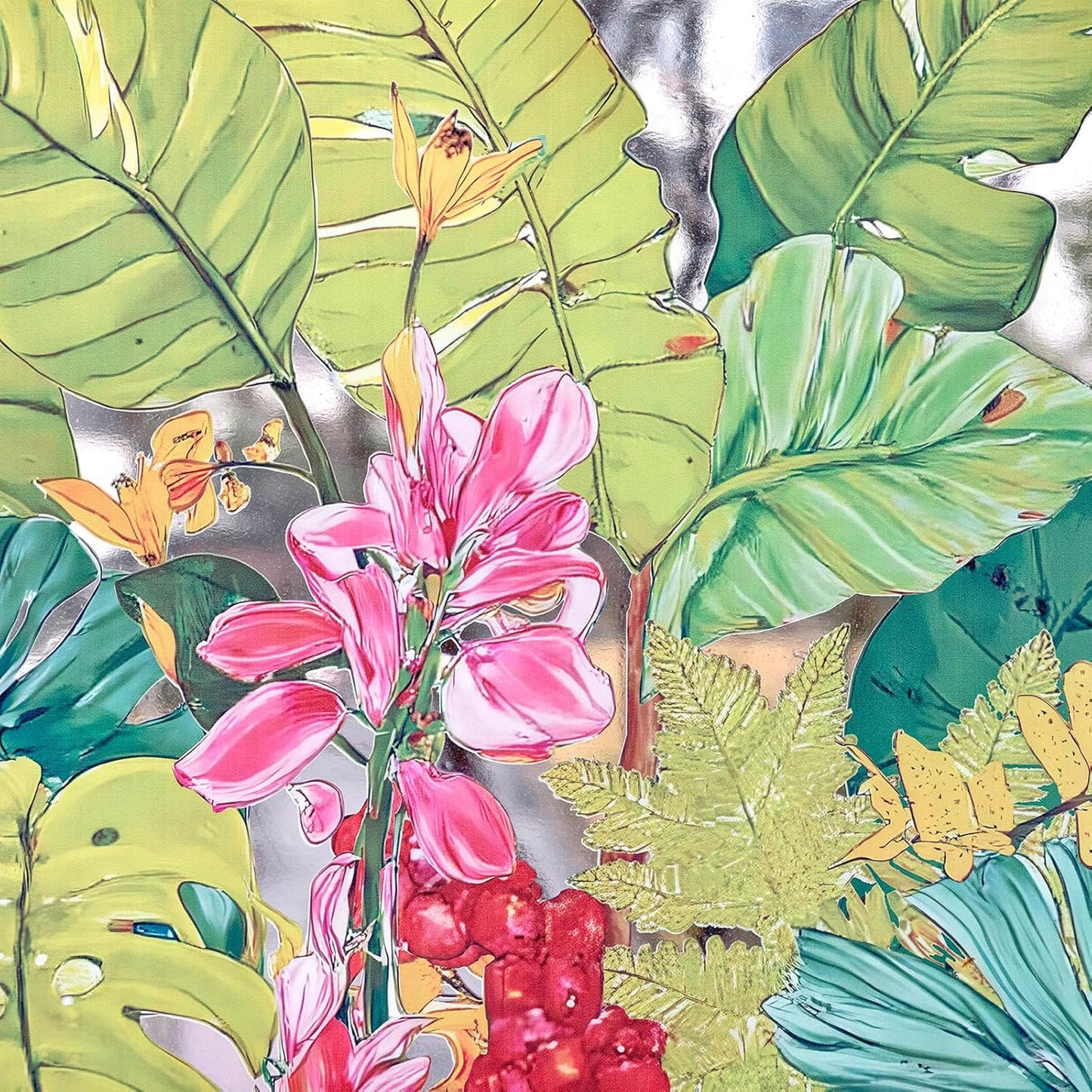 ADD.HERES Window Privacy Film,Colorful Floral Window Stickers,Removable DIY Bouquet Static Clings, Decals for Home School Office Party Supplies, Wildflower Reverie‌, 17.5 x 78.7 in