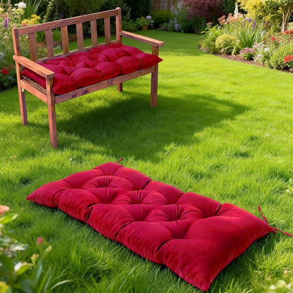 Waterproof & Sun-Resistant Outdoor Bench Cushion - Universal Fit for Patio Chairs, Swing Seats.Lounger Seat Cushions Outdoor Loveseat Bench Seat Pads (Navy,39.4 X 19.7 Inch)