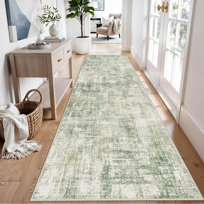 2x3 Washable Non-Slip Area Rug - Soft Low Pile Throw Rug for Kitchen Entryway Bedroom - Modern Indoor Door Mat with Rubber Backing (Beige Grey) - Colors A