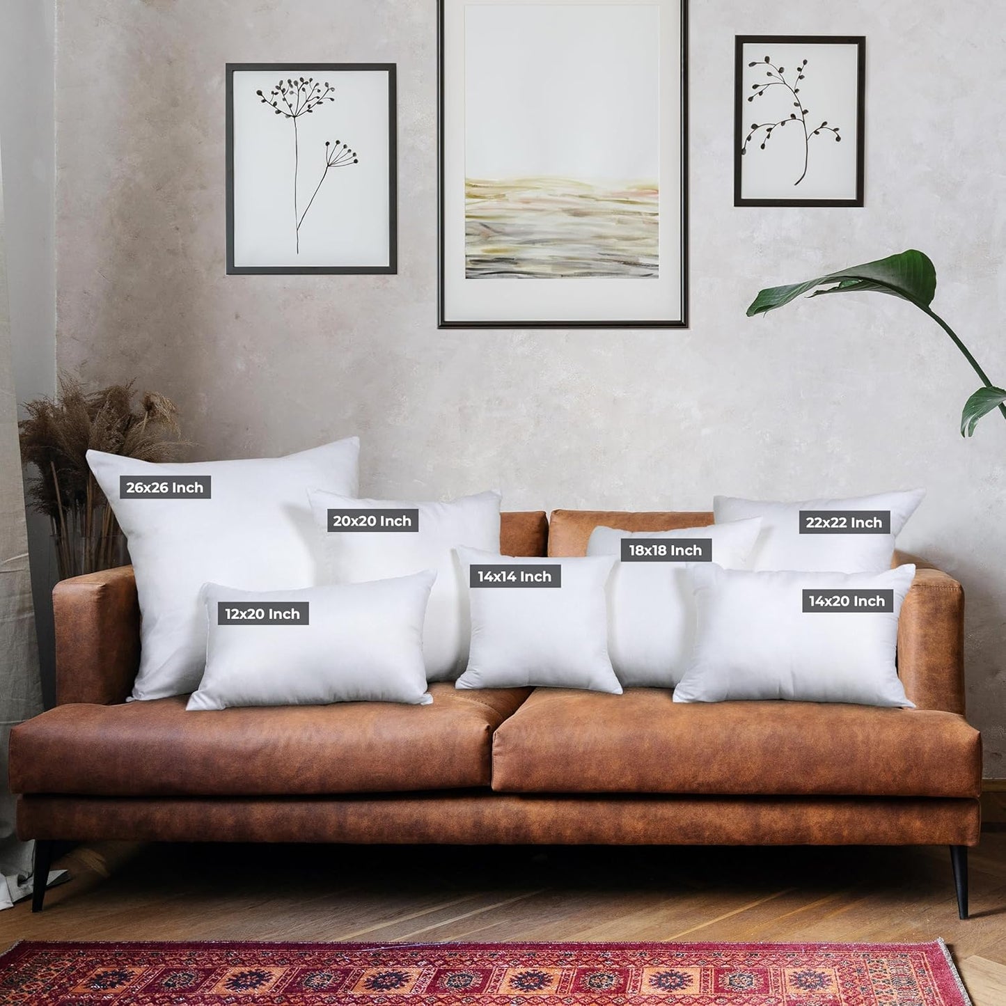 Utopia Bedding Throw Pillows (Set of 4, White) – 16 x 16 Inches Down Alternative Pillows for Bed, Sofa, and Couch - Fluffy Decorative Stuffer Pillow for Indoors & Outdoors