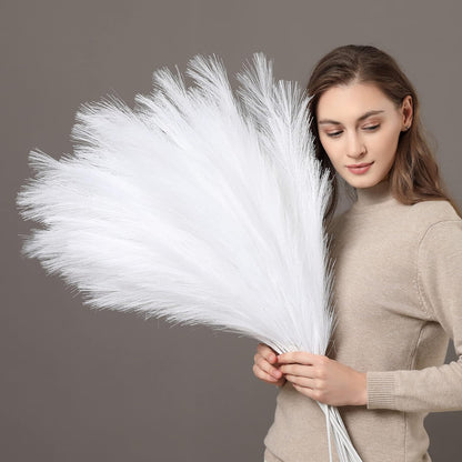 PERFNIQUE Faux Pampas Grass, 9PCS Pompas, Large Pompas Grass, 38'' Tall Pampas Grass for Floor Vase, Pampas Grass Decor Tall for Vase Fillers, Boho Rustic Farmhouse Home Decor(Natural Beige)