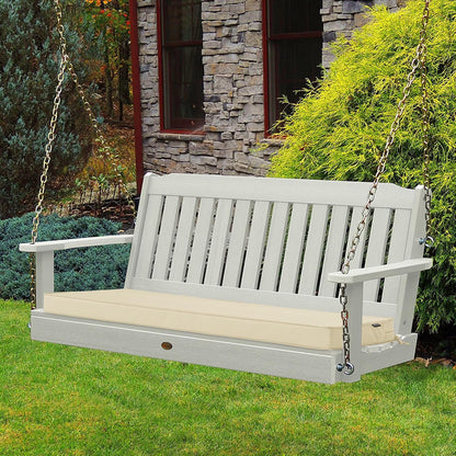 Outdoor Bench Cushions 48 x 18 Inch Thick Waterproof Porch Swing Cushions with Tie Patio Furniture Chair Cushion Bench Pad 5 Year Color Fastness Backyard Seat Pads Navy
