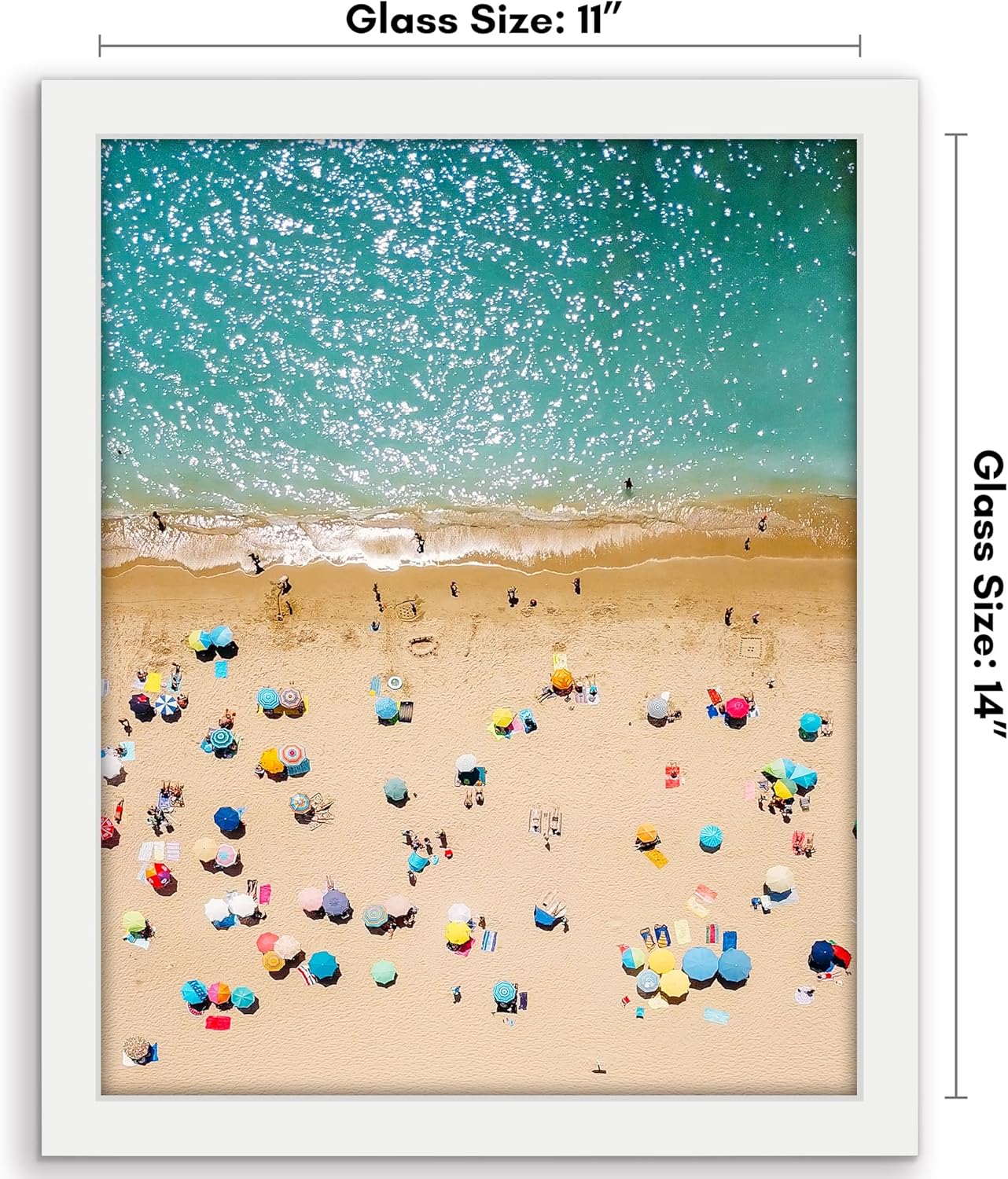Americanflat 12x18 Poster Frame with Shatter-Resistant Glass - Signature Collection - Gallery-Style Frames Made of Engineered Wood - Photo Frame for Wall Display - Black - Colors B