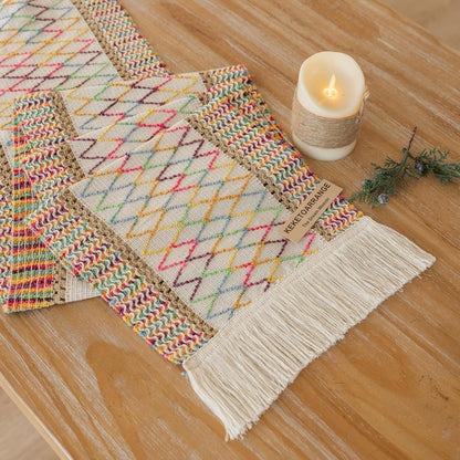 Keketoarrange Boho Sage Green Table Runner for Summer Home Decorations 12x72 Inches Farmhouse Small Macrame Woven Burlap Rustic Coffee Dresser Dining Kitchen Centerpiece Bohemian Decor
