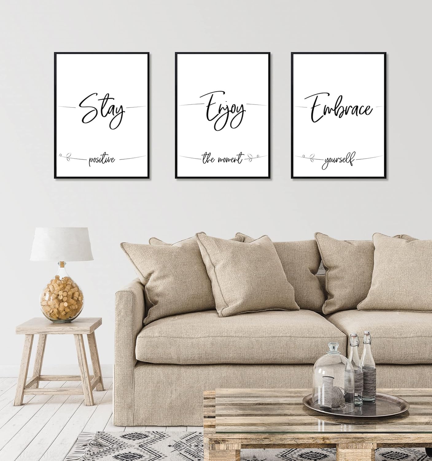 ELSKER&HOME 22.375 x 34 Poster Frame 3 Pack, Black Picture Frame for Horizontal or Vertical Wall Mounting, Sturdy and Scratch-proof