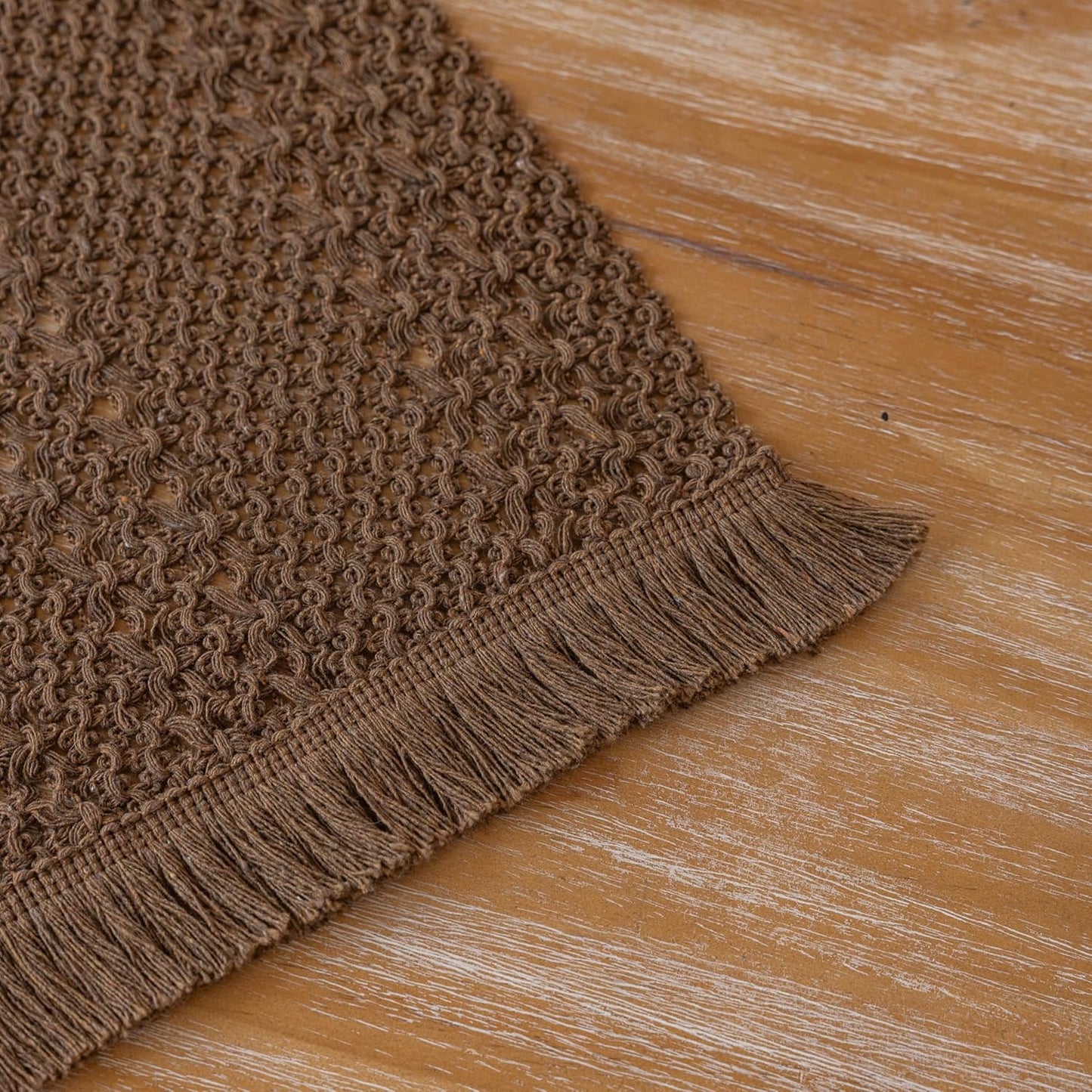 Keketoarrange Boho Sage Green Table Runner for Summer Home Decorations 12x72 Inches Farmhouse Small Macrame Woven Burlap Rustic Coffee Dresser Dining Kitchen Centerpiece Bohemian Decor