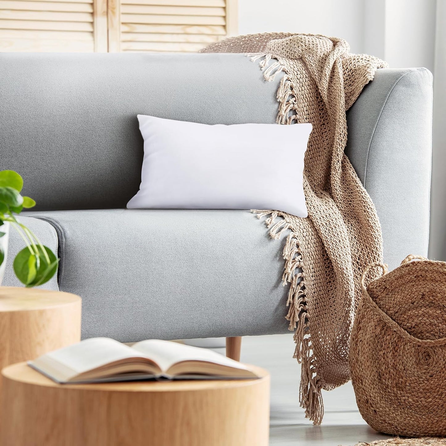 Utopia Bedding Throw Pillows (Set of 4, White) – 16 x 16 Inches Down Alternative Pillows for Bed, Sofa, and Couch - Fluffy Decorative Stuffer Pillow for Indoors & Outdoors