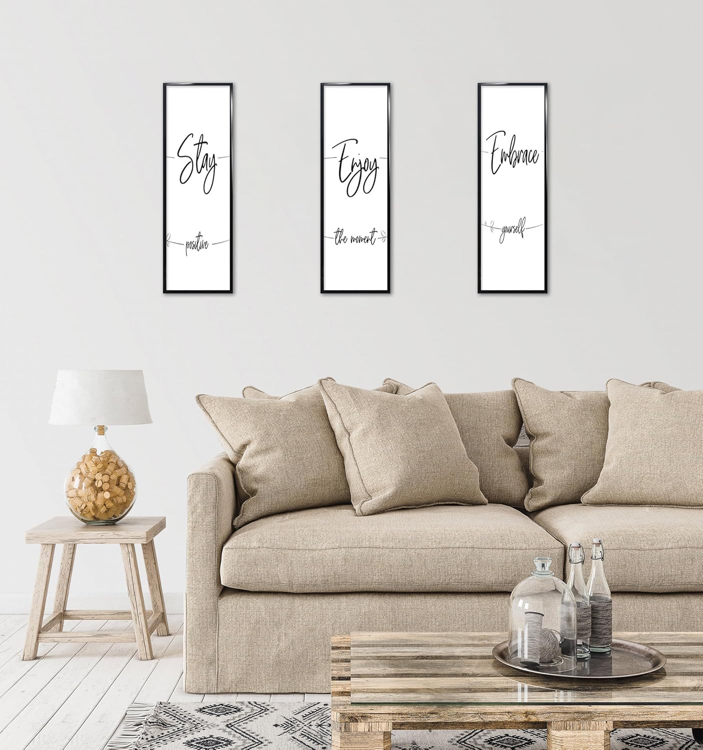 ELSKER&HOME 22.375 x 34 Poster Frame 3 Pack, Black Picture Frame for Horizontal or Vertical Wall Mounting, Sturdy and Scratch-proof