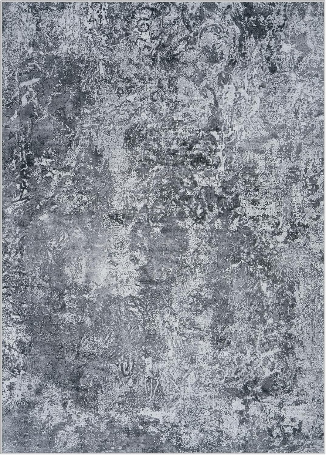8x10 Area Rugs for Living Room Rug Washable: Abstract Large Rug for Dining Room Bedroom Carpet Non Slip 8 by 10 Indoor Modern Nursery Home Office Blue Grey