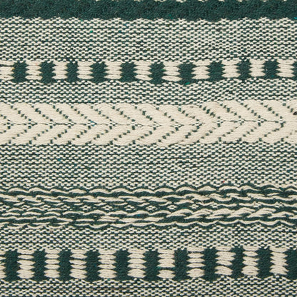 DII Farmhouse Braided Stripe Table Runner Collection, 15x72 (15x77, Fringe Included), Black