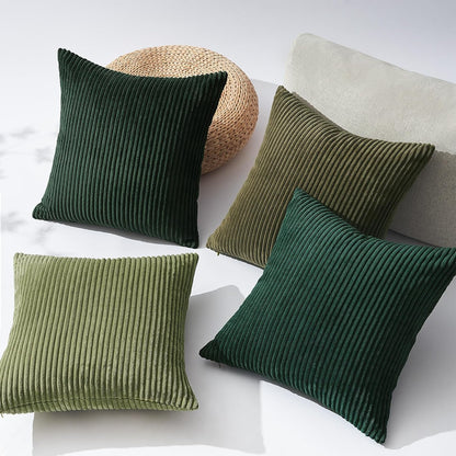 Topfinel Decorative Throw Pillow Covers Cushion Cases, Set of 4 Soft Velvet Modern Double-Sided Designs, Mix and Match for Boho Farmhouse Fall Home Decor (18x18 inch, Orange/Teal)
