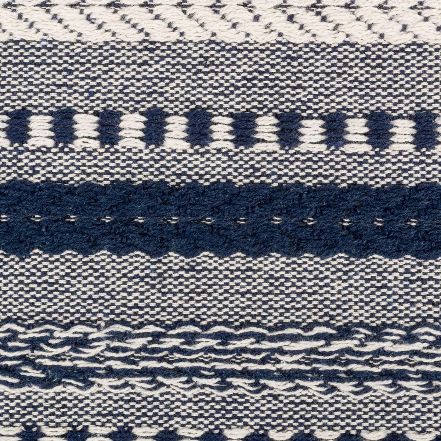 DII Farmhouse Braided Stripe Table Runner Collection, 15x72 (15x77, Fringe Included), Black