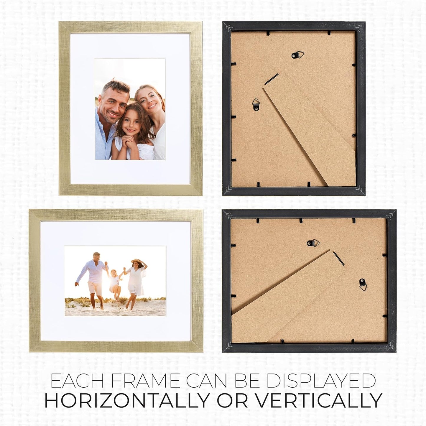 Sheffield Home 9 Piece Gallery Wall Frame Set, 11x14 in. matted to 8x10 in. (Matte Black)