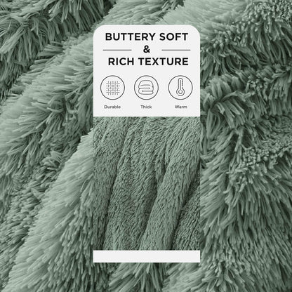 Bedsure GentleSoft Fluffy Fuzzy Faux Fur Throw Blanket for Couch, Soft Sherpa Fleece Cozy Gifts for Women, Plush Bed Blanket Room Decor for Men, Thick Warm Minky Teen Gifts Winter Bedding