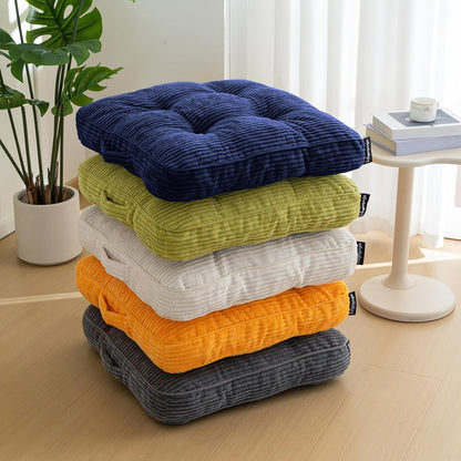 HIGOGOGO 6" Extra Thick Floor Pillow Cushion for Adults, Meditation Cushion Pillow, Large Square Floor Sitting, Tufted Corduroy Cover, for Tatami Living Room or Yoga, 22x22 Inch, 2Pack, Dark Grey