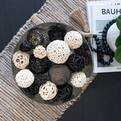 ANDALUCA Decorative Balls Bag Bowl Filler Home Decor (Beige)