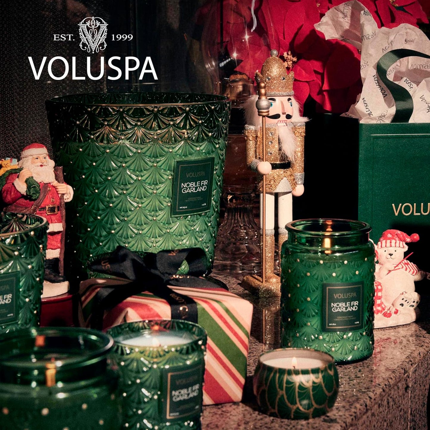 Voluspa Baltic Amber Candle, 18 oz, Coconut Wax Blend, Scented Candles for Home, 100 Hour Burn Time, Candle Jar