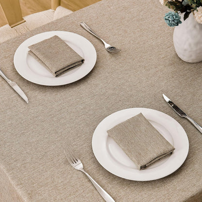 Veblandy Rectangle Tablecloth Waterproof Linen Textured Table Cloth Stain and Wrinkle Resistant Washable, Decorative Fabric Table Cover for Dining, Party and Camping (Sage Green, 52 * 70)