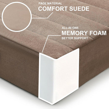 JKMAX 2 Pcs High Density Foam Floor Pillow - Upgraded Large Pillows Seating for Adults - Outdoor Floor Cushion with Soft Tufted Cover - Yoga Pillows for Sitting On Floor - 22 Inch Light Gray