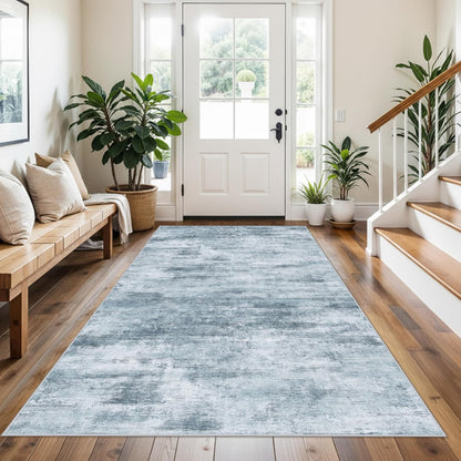 2x3 Washable Non-Slip Area Rug - Soft Low Pile Throw Rug for Kitchen Entryway Bedroom - Modern Indoor Door Mat with Rubber Backing (Beige Grey) - Colors B