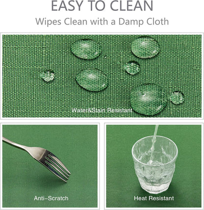 Veblandy Rectangle Tablecloth Waterproof Linen Textured Table Cloth Stain and Wrinkle Resistant Washable, Decorative Fabric Table Cover for Dining, Party and Camping (Sage Green, 52 * 70)