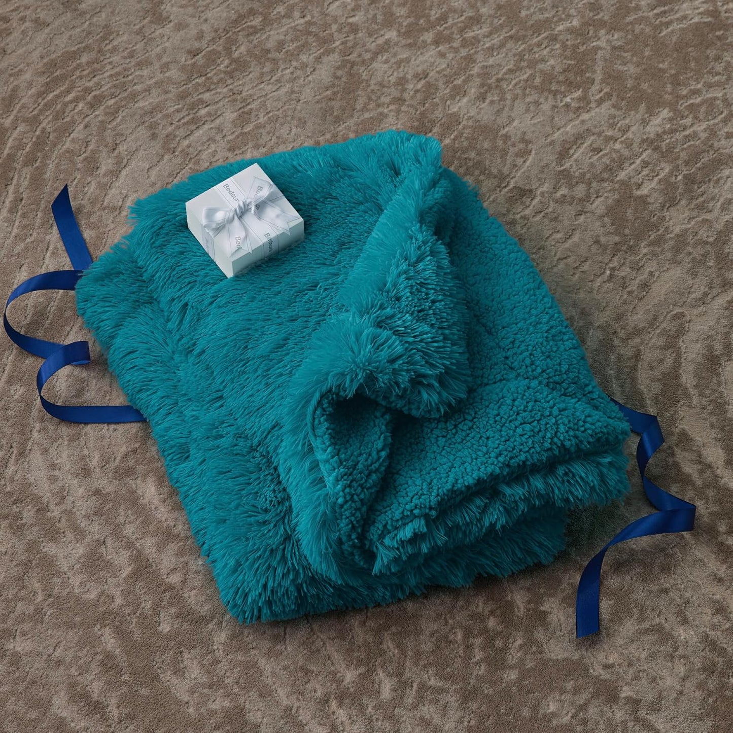 Bedsure GentleSoft Fluffy Fuzzy Faux Fur Throw Blanket for Couch, Soft Sherpa Fleece Cozy Gifts for Women, Plush Bed Blanket Room Decor for Men, Thick Warm Minky Teen Gifts Winter Bedding