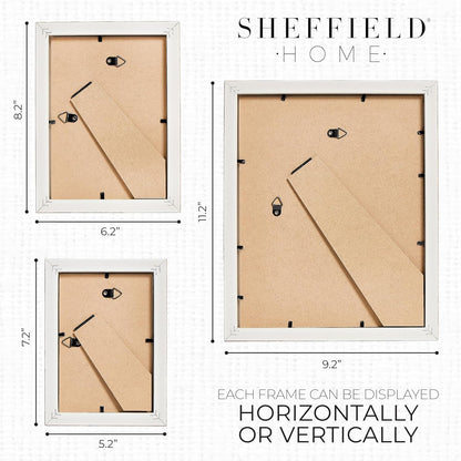 Sheffield Home 9 Piece Gallery Wall Frame Set, 11x14 in. matted to 8x10 in. (Matte Black)
