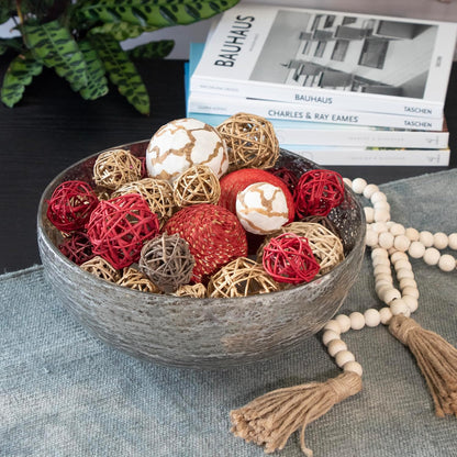 ANDALUCA Decorative Balls Bag Bowl Filler Home Decor (Beige)
