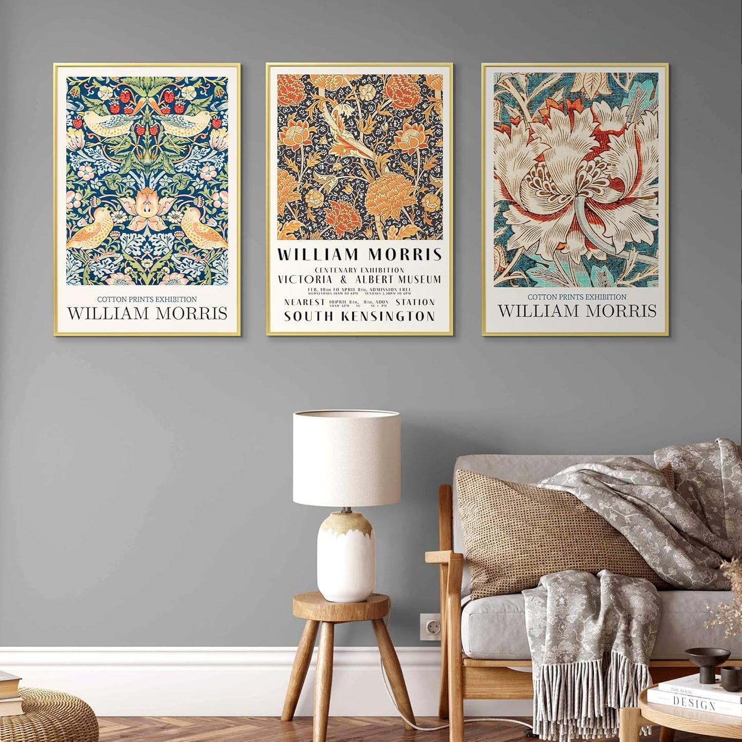 upsimples 18x24 Picture Frame Black 3 Pack, Scratch-Proof Poster Frames 18 x 24 for Photo Gallery - Slide-In Strips, Horizontal or Vertical Wall Mounting