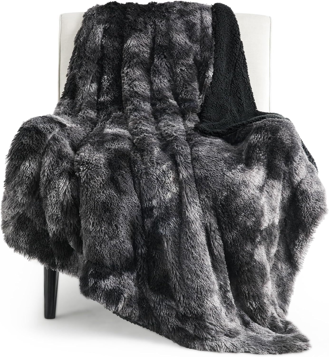 Bedsure GentleSoft Fluffy Fuzzy Faux Fur Throw Blanket for Couch, Soft Sherpa Fleece Cozy Gifts for Women, Plush Bed Blanket Room Decor for Men, Thick Warm Minky Teen Gifts Winter Bedding