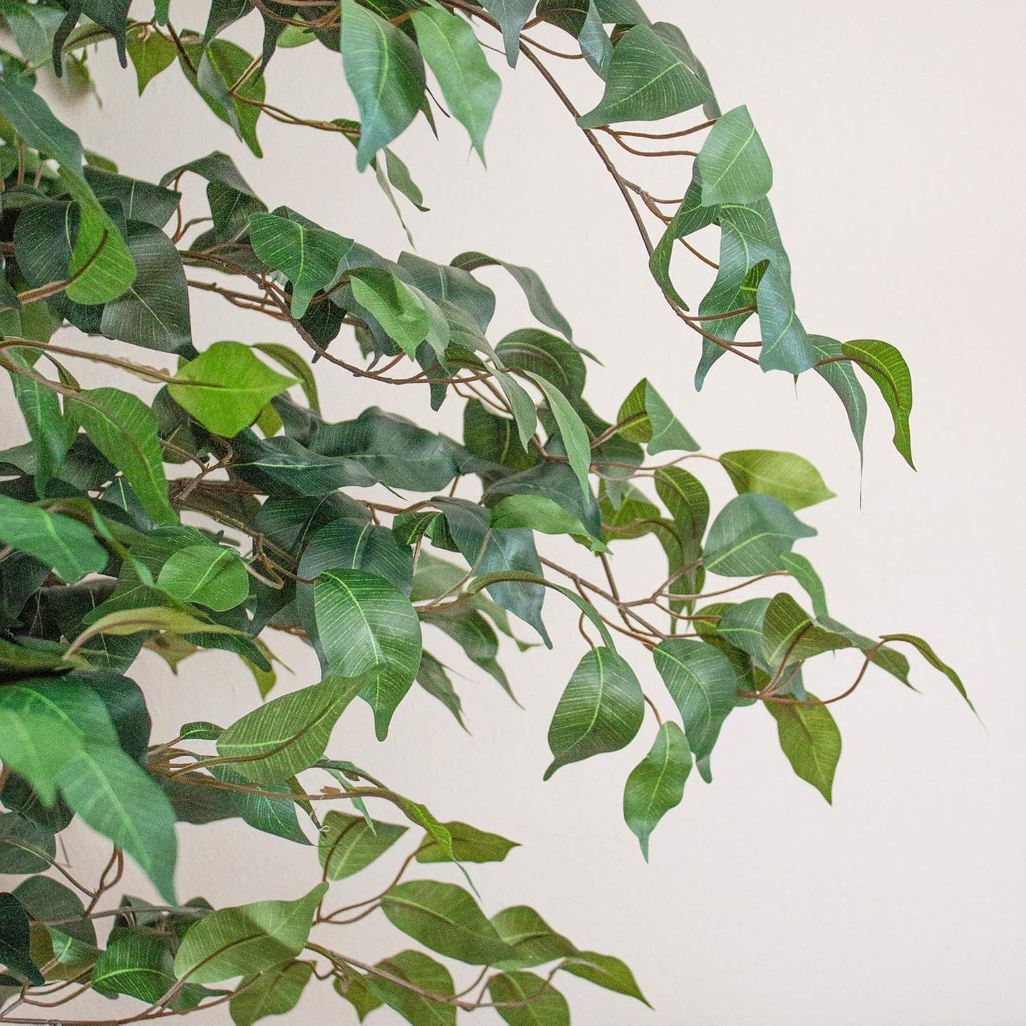 Nearly Natural 4ft Triple Trunk Ficus Silk Tree with Natural Wood Trunks and Dense Foliage, Mid-Size Faux Floor Plant for Home and Office