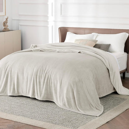 Bedsure GentleSoft Fleece Throw Blanket for Couch Grey - Lightweight Plush Fuzzy Cozy Soft Blankets and Throws for Sofa, Couch, Travel, Camping, 50x60 inches - Colors A