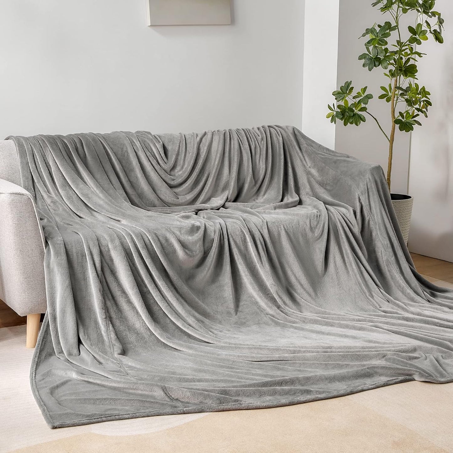 BEDELITE Fleece Blanket Black Throw Blankets for Couch & Bed, Luxury Plush Cozy Fuzzy Blanket 50x60 inches, Super Soft Warm Lightweight Throw Blanket for Travel Camping - Colors B