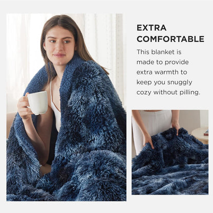 Bedsure GentleSoft Fluffy Fuzzy Faux Fur Throw Blanket for Couch, Soft Sherpa Fleece Cozy Gifts for Women, Plush Bed Blanket Room Decor for Men, Thick Warm Minky Teen Gifts Winter Bedding