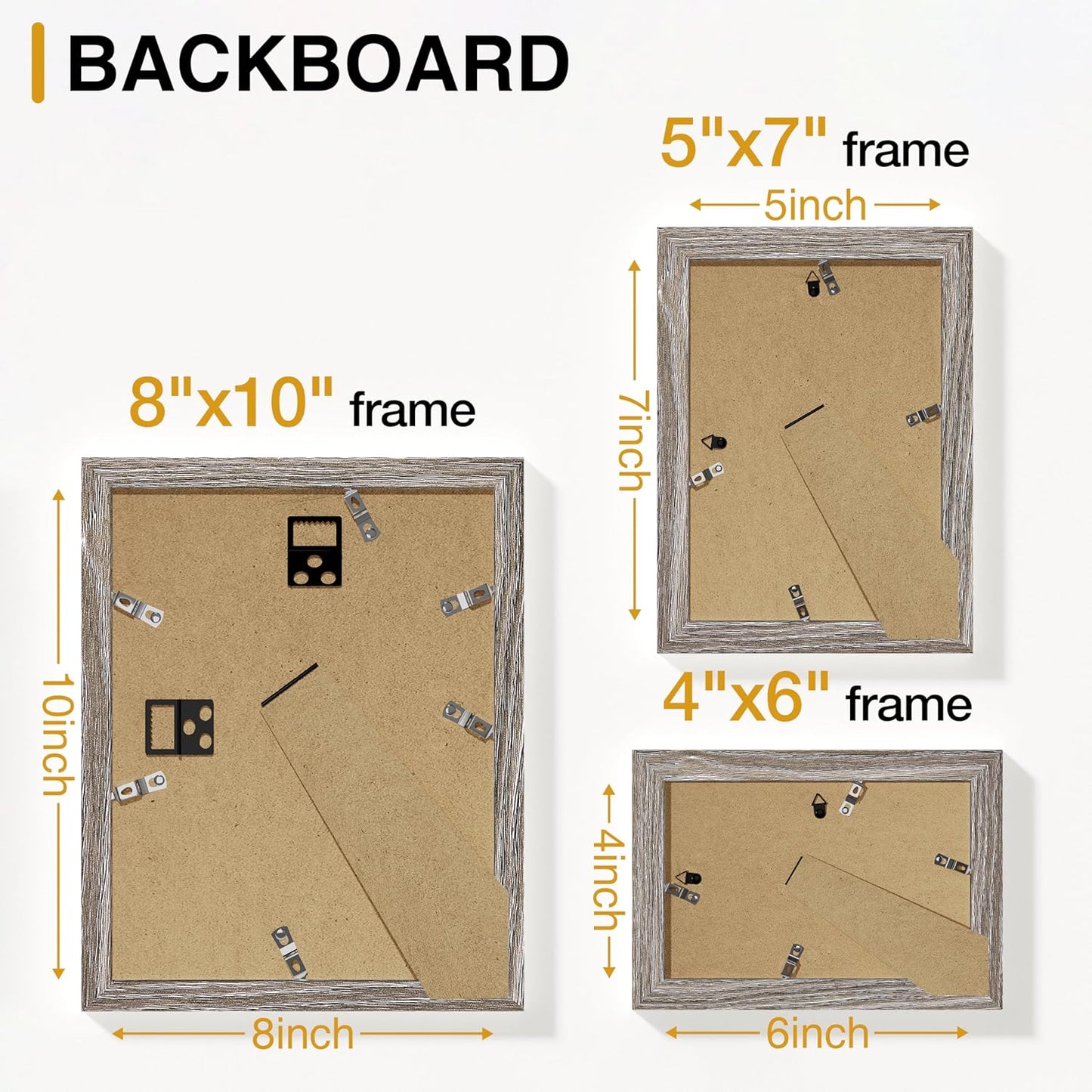 Vittanly 15 Pack Picture Frames Collage Wall Decor for Mounting or Tabletop Display, Gallery Frame Set for Family, Multi Sizes Including 3pcs 8x10, 6pcs 5x7, 6pcs 4x6, Black