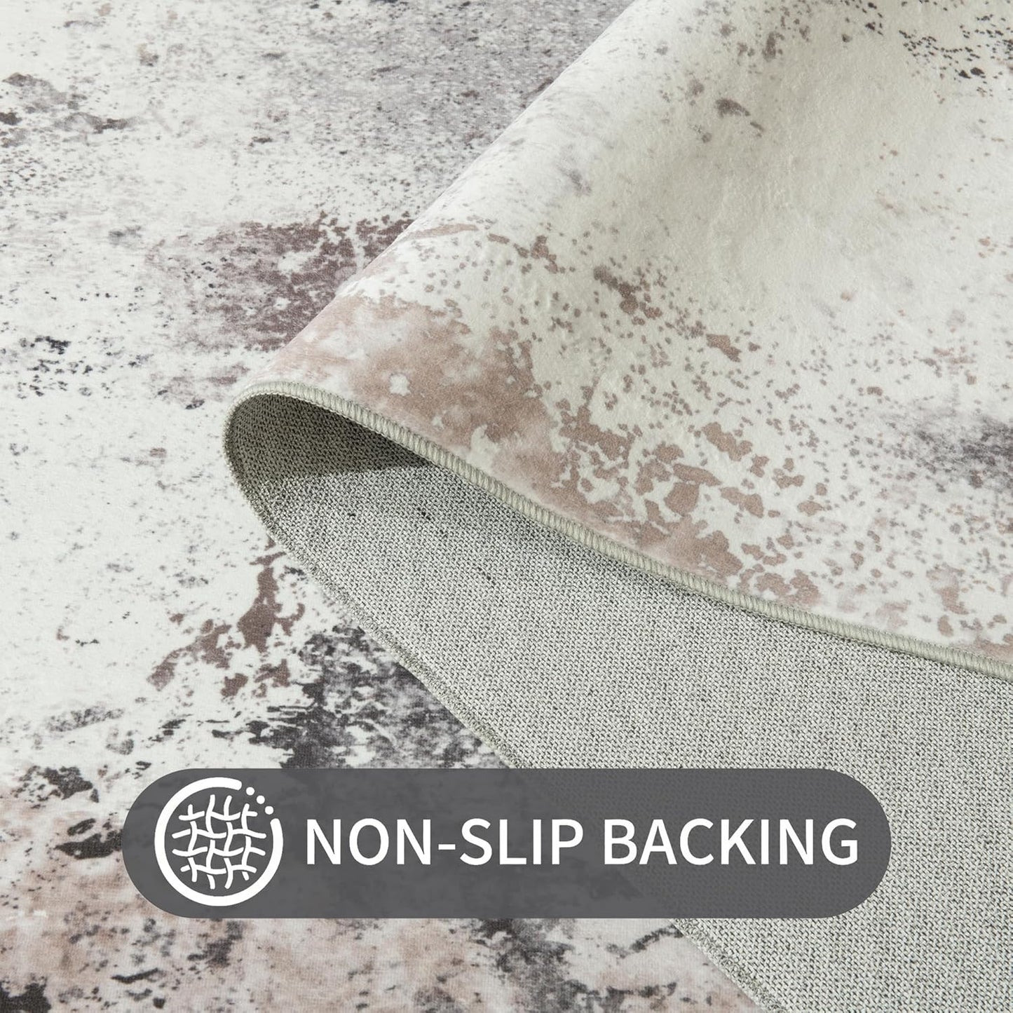 Ompaa 2x6 Rug Runners for Hallways Kitchen Runner Rug Non Slip Washable Grey Long Runner Rugs with Rubber Backing Soft Abstract Carpet Runner for Hallways, Kitchen, Bedroom, Bathroom, Entryway - Colors B
