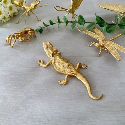 Gold Butterfly Sculpture Solid Metal Insect Ornament Mini Butterfly Figurine for Home Office Garden Desktop Decor