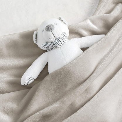 Bedsure GentleSoft Fleece Throw Blanket for Couch Grey - Lightweight Plush Fuzzy Cozy Soft Blankets and Throws for Sofa, Couch, Travel, Camping, 50x60 inches - Colors A