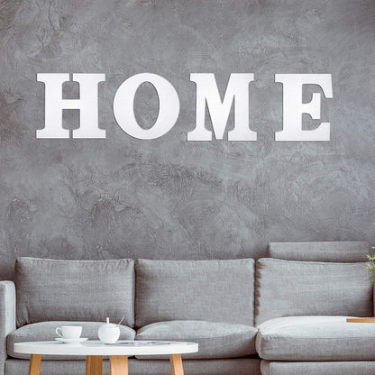 4 Pack Wooden Home Sign Wall Hanging Decor Farmhouse Letters for Wall Art Wreath Rustic Home Decor for Living Room Kitchen Housewarming Gifts(Black)