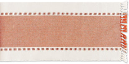 DII Dobby Stripe Woven Table Runner, 13x72-inch, French Blue
