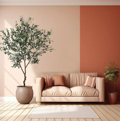 AfanD Artificial Tree Faux Olive Tree 8ft(92in,3200leaves) Tall Fake Olive Plant in Pot Fake Silk Tree Faux Plants Indoor