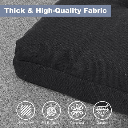 baibu 40 Inch Dual-Layer Patent Design Memory Foam Bench Cushion, Non-Slip Indoor Bench Cushion Standard Size Foam Pad with Machine Washable Cover (Dark Grey, 40x16x3in)