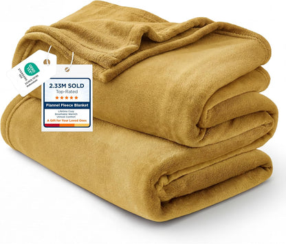 Bedsure GentleSoft Fleece Throw Blanket for Couch Grey - Lightweight Plush Fuzzy Cozy Soft Blankets and Throws for Sofa, Couch, Travel, Camping, 50x60 inches - Colors B