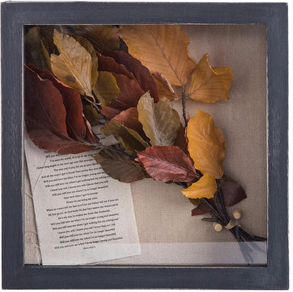 Freezing point Shadow Box Frame 8x8 Shadow Boxes Display Case with Linen Back Memorabilia Awards Medals Bouquet Photos Picture Badge Wedding Memory Box for Keepsakes Carbonized Small Pin Board