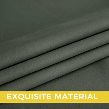NICETOWN Halloween Pitch Black Solid Thermal Insulated Grommet Blackout Curtains/Drapes for Bedroom Window (2 Panels, 42 inches Wide by 63 inches Long, Black) - Colors C