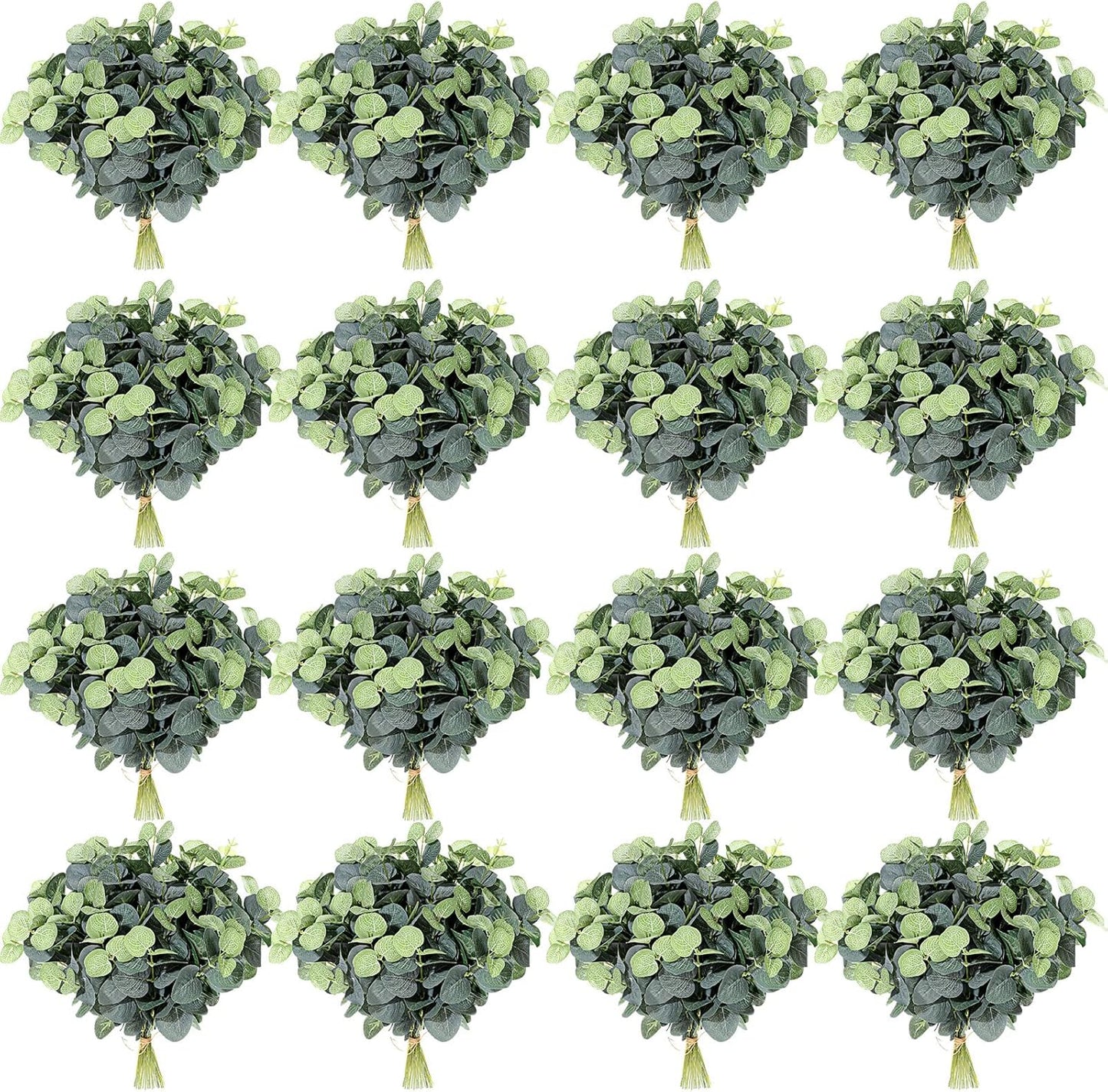 Tigeen 200 Pcs Artificial Eucalyptus Stems Tall 11.8 Inch Tall Faux Eucalyptus Branches Fake Greenery Plants Stems for Vase Home Party Wedding Decorations