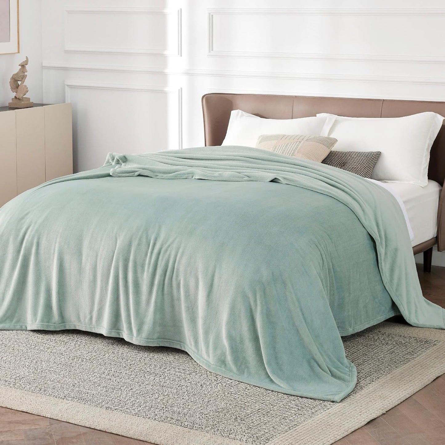Bedsure GentleSoft Fleece Throw Blanket for Couch Grey - Lightweight Plush Fuzzy Cozy Soft Blankets and Throws for Sofa, Couch, Travel, Camping, 50x60 inches - Colors B
