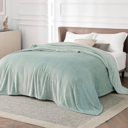 Bedsure GentleSoft Fleece Throw Blanket for Couch Grey - Lightweight Plush Fuzzy Cozy Soft Blankets and Throws for Sofa, Couch, Travel, Camping, 50x60 inches - Colors B
